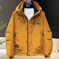 户外工装连帽羽绒服男款防风保暖加厚男士外套2026冬季新款防寒服